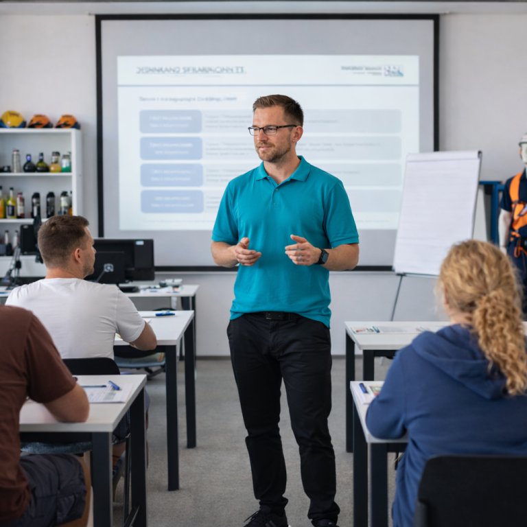 DGUV Arbeitsschutz Schulung im Schulungszentrum Düsseldorf Theorieunterweisung